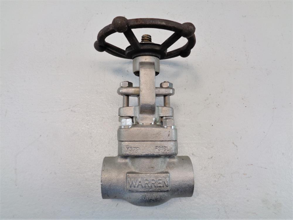 Warren 1-1/4" NPT 800# Stainless Steel Gate Valve 801HF-T